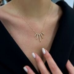 Taşlı Ok Kolye- KLY1037