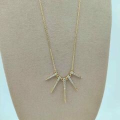 Taşlı Ok Kolye- KLY1037