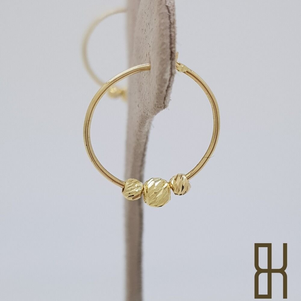 Dorikalı Halka Küpe - Sarı Renk Altın