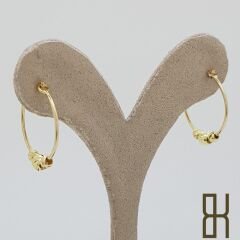 Dorikalı Halka Küpe - Sarı Renk Altın