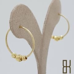 Dorikalı Halka Küpe - Sarı Renk Altın