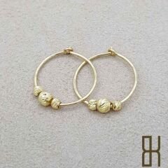 Dorikalı Halka Küpe - Sarı Renk Altın