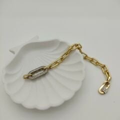 Taşlı Ataç Zincir Bileklik- BLK1043