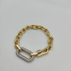 Taşlı Ataç Zincir Bileklik- BLK1043