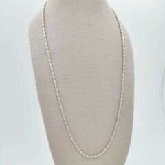 Lazer Kesim İtalyan Zincir Top Kolye Çift Renk - ZNC0546