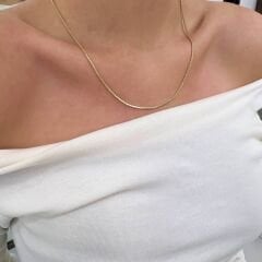 İtalyan Küp Ezme Zincir Kolye - ZNC0543