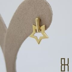 Yıldız Küpe Sallantılı - Sarı Renk Altın