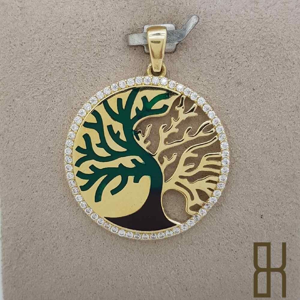 Renkli Çınar Ağacı Kolye Ucu