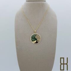 Renkli Çınar Ağacı Kolye Ucu