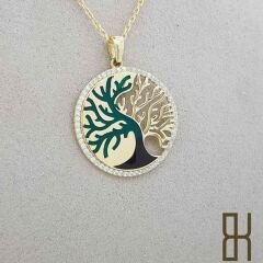 Renkli Çınar Ağacı Kolye Ucu