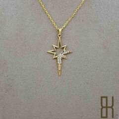 Taşlı Kutup Yıldızı Kolye Ucu