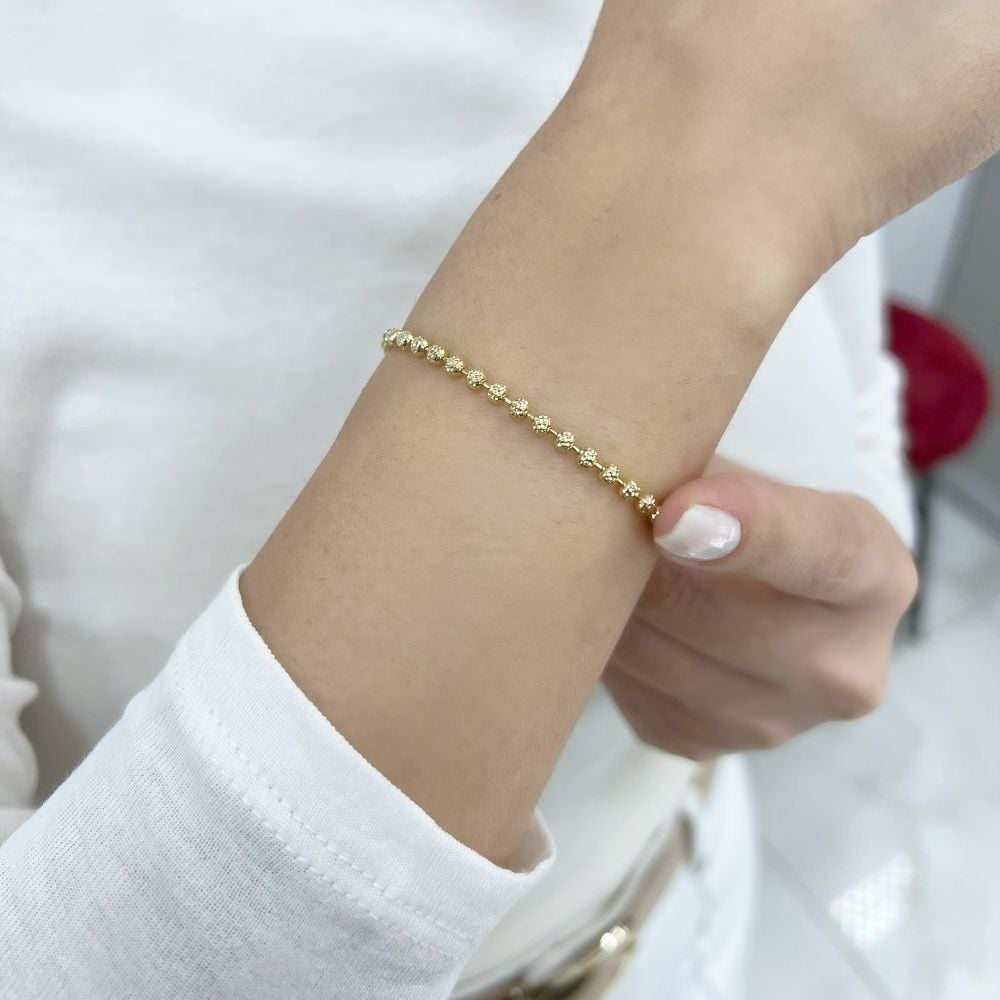 Lazer Kesim Top Zincir Bileklik - BLK1027