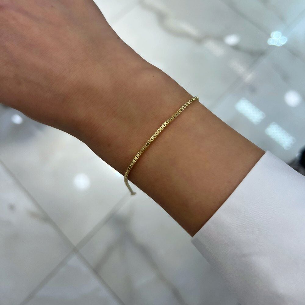 İtalyan Küp Ezme Zincir Bileklik - BLK1023