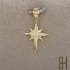 Tek Taşlı Kutup Yıldızı Kolye Ucu