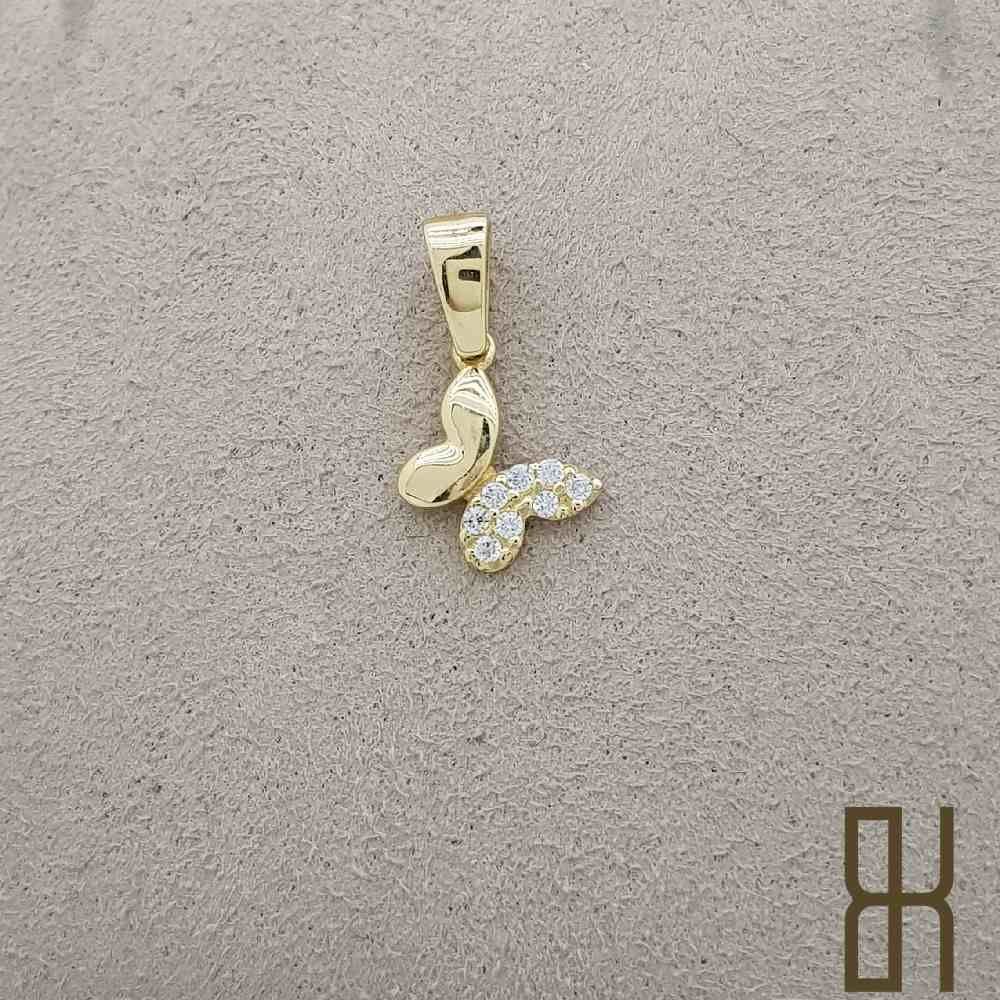 Kelebek Kolye Ucu Taşlı