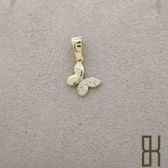 Kelebek Kolye Ucu Taşlı