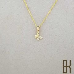 Kelebek Kolye Ucu Taşlı