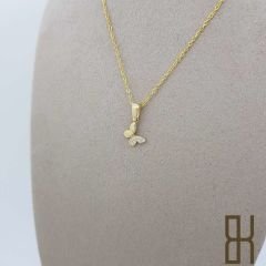 Kelebek Kolye Ucu Taşlı