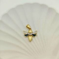 Taşlı Mineli Arı Kolye Ucu - KLU0683