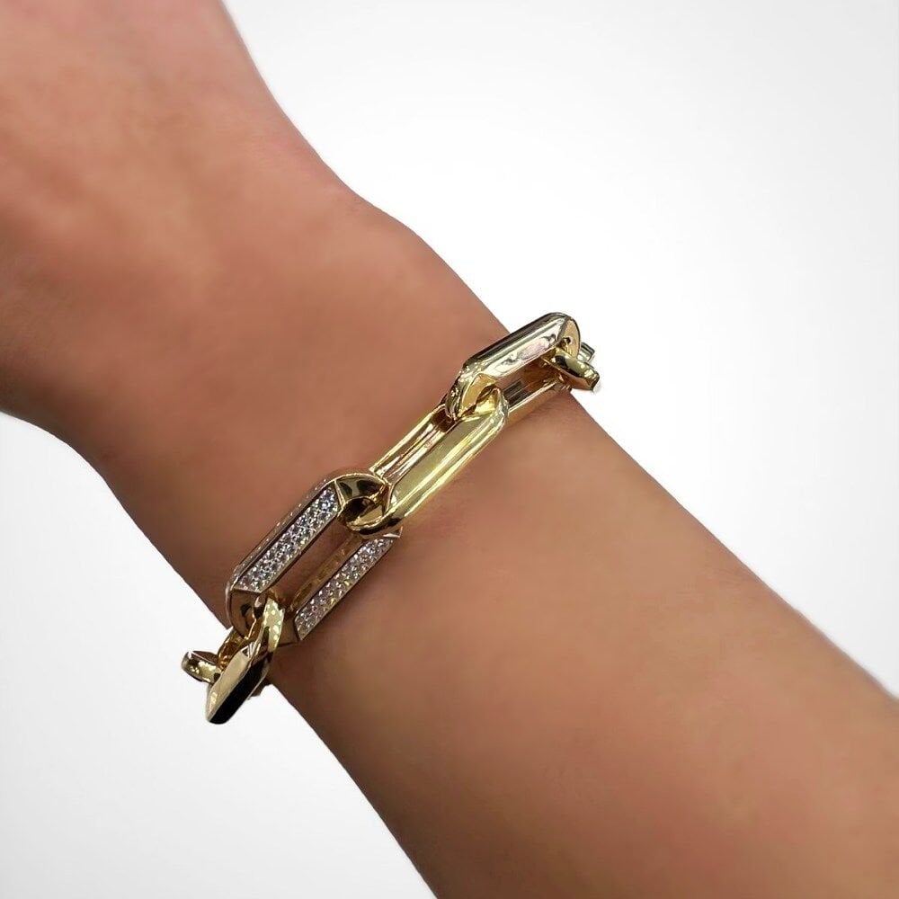 Taşlı Ataç Zincir Bileklik - BLK1047