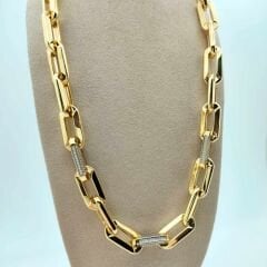 Taşlı Ataç Zincir Kolye - KLY1043