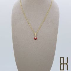 Uğur Böceği Kolye Ucu Altın