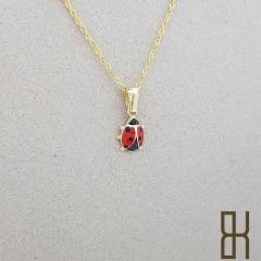 Uğur Böceği Kolye Ucu Altın