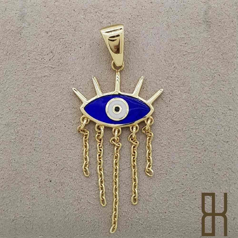 Göz Kolye Ucu Zincir Sallantılı