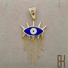 Göz Kolye Ucu Zincir Sallantılı