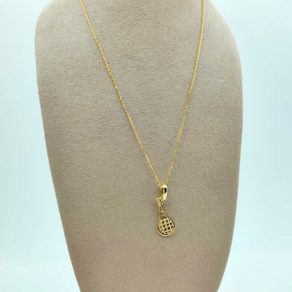 Tenis Raketi Kolye Ucu - KLU0684