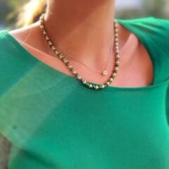 Yeşil Mineli Top Kolye – KLY1047