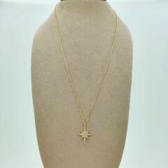 Taşlı Kutup Yıldızı Kolye - KLY1049