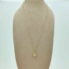 Taşlı Kutup Yıldızı Kolye - KLY1049