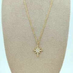 Taşlı Kutup Yıldızı Kolye - KLY1049