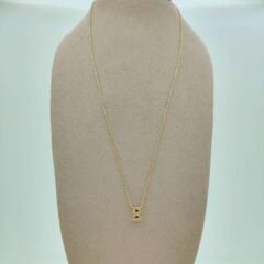 Taşlı B Harfi Kolye - KLY1052