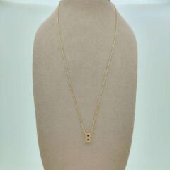 Taşlı B Harfi Kolye - KLY1052