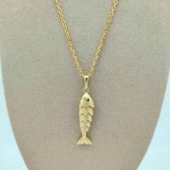 Taşlı Balık Kolye Ucu - KLU0697