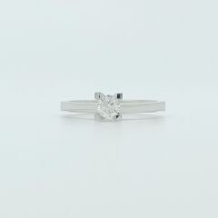 Pırlanta Tektaş Yüzük 0.30 Karat-Uluslararası HRD Sertifikalı-TTC0019