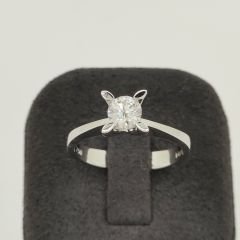 Pırlanta Tektaş Yüzük 0.45 Karat-Uluslararası HRD Sertifikalı-TTC0011