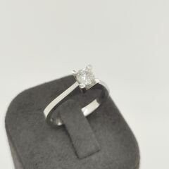 Pırlanta Tektaş Yüzük 0.40 Karat - Uluslararası HRD Sertifikalı-TTC0015