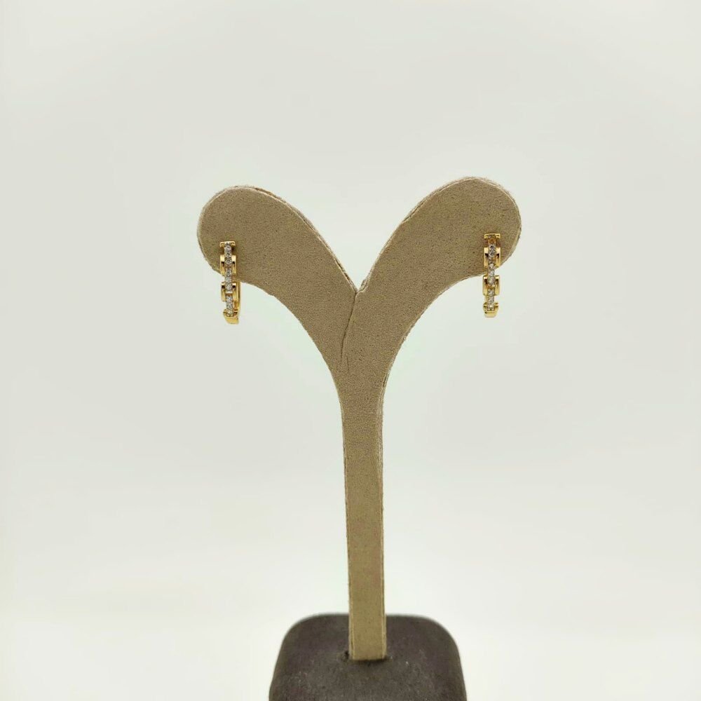 Taşlı Oval Küpe - KP01003