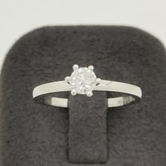 Pırlanta Tektaş Yüzük 0.35 Karat - Uluslararası HRD Sertifikalı-TTC0017