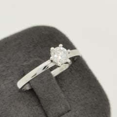 Pırlanta Tektaş Yüzük 0.35 Karat - Uluslararası HRD Sertifikalı-TTC0017