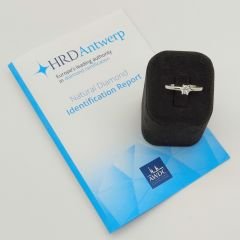 Pırlanta Tektaş Yüzük 0.35 Karat - Uluslararası HRD Sertifikalı-TTC0017