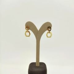 Sallantılı Altıgen Küpe - KP01002