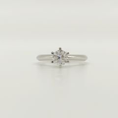 Pırlanta Tektaş Yüzük 0.71 Karat - Uluslararası HRD Sertifikalı-TTC0007