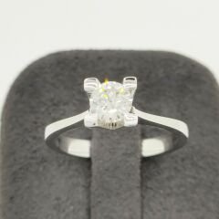 Pırlanta Tektaş Yüzük 0.50 Karat - Uluslararası HRD Sertifikalı-KU00265