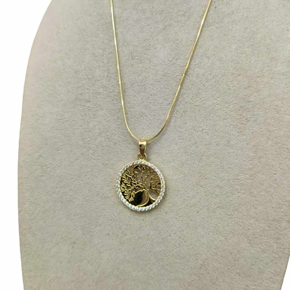 Taşlı Hayat Ağacı Kolye Ucu - KLU0701