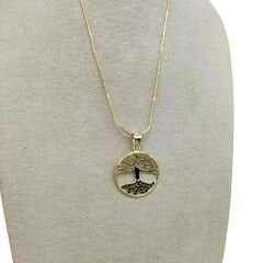 Taşlı Hayat Ağacı Kolye Ucu - KLU0700