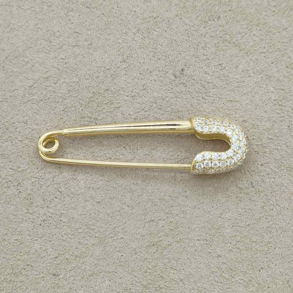 Taşlı Altın Çengelli İğne